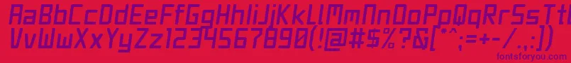 JetSetItalic Font – Purple Fonts on Red Background