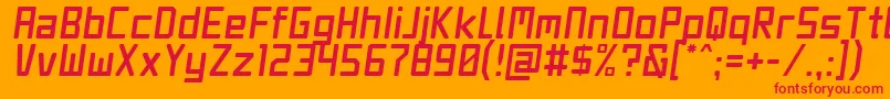 JetSetItalic Font – Red Fonts on Orange Background