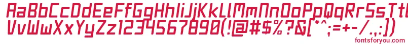 JetSetItalic-Schriftart – Rote Schriften auf weißem Hintergrund