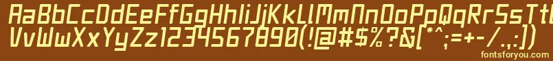 JetSetItalic Font – Yellow Fonts on Brown Background