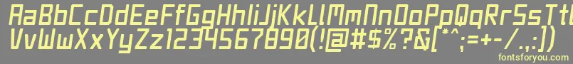 JetSetItalic Font – Yellow Fonts on Gray Background