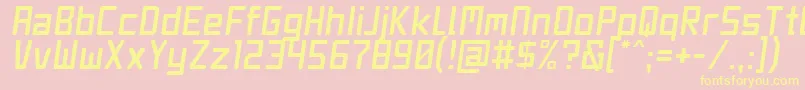 JetSetItalic Font – Yellow Fonts on Pink Background