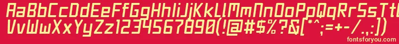 JetSetItalic Font – Yellow Fonts on Red Background