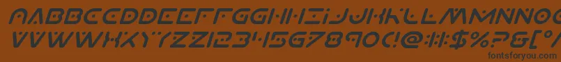 Шрифт Planetxcompactital – чёрные шрифты на коричневом фоне