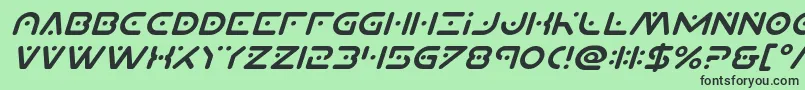 Planetxcompactital Font – Black Fonts on Green Background