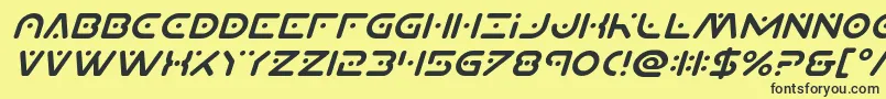 Planetxcompactital Font – Black Fonts on Yellow Background