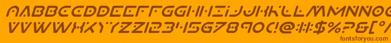 Planetxcompactital Font – Brown Fonts on Orange Background