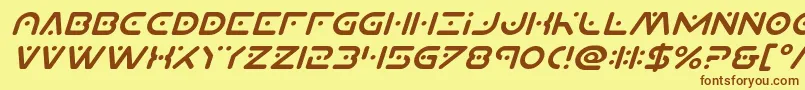 Planetxcompactital Font – Brown Fonts on Yellow Background