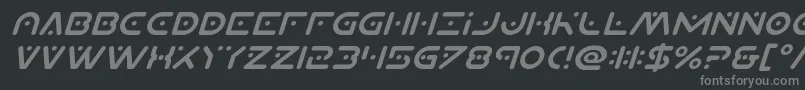 Шрифт Planetxcompactital – серые шрифты на чёрном фоне