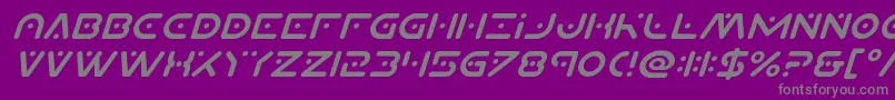 Planetxcompactital Font – Gray Fonts on Purple Background