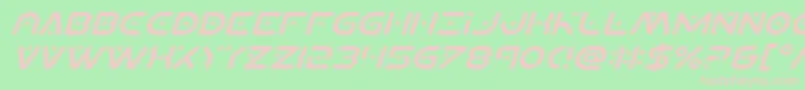 Шрифт Planetxcompactital – розовые шрифты на зелёном фоне