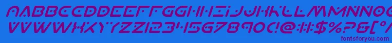 Planetxcompactital Font – Purple Fonts on Blue Background