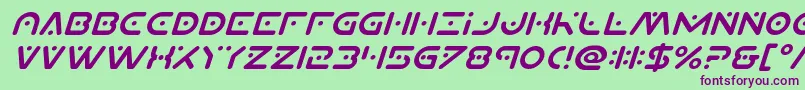 Planetxcompactital Font – Purple Fonts on Green Background