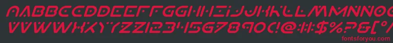 Planetxcompactital Font – Red Fonts on Black Background