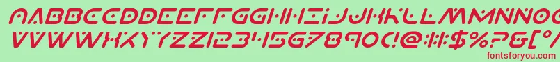 Planetxcompactital Font – Red Fonts on Green Background