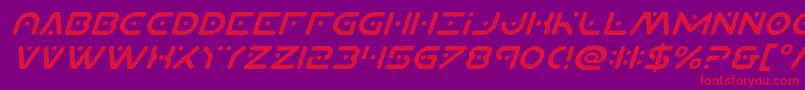 Planetxcompactital Font – Red Fonts on Purple Background