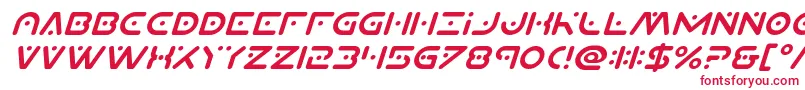 Planetxcompactital Font – Red Fonts on White Background