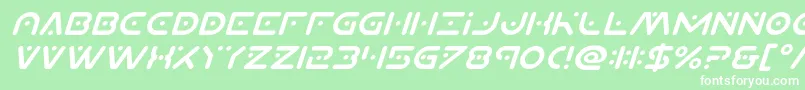 Planetxcompactital Font – White Fonts on Green Background