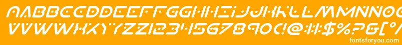 Planetxcompactital Font – White Fonts on Orange Background