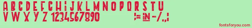 Шрифт Unicorn+Paradise – красные шрифты на зелёном фоне