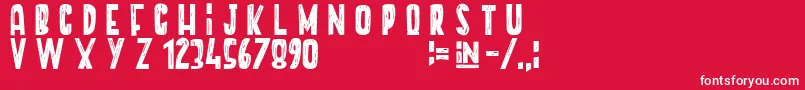 Unicorn+Paradise Font – White Fonts on Red Background