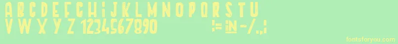 Unicorn+Paradise Font – Yellow Fonts on Green Background