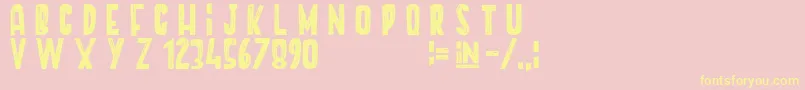 Unicorn+Paradise Font – Yellow Fonts on Pink Background