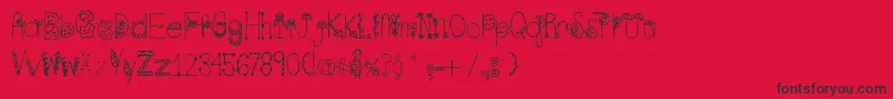 SpringTime Font – Black Fonts on Red Background