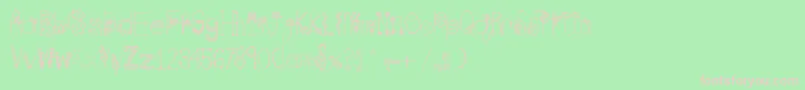 SpringTime Font – Pink Fonts on Green Background