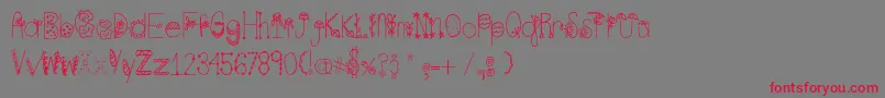 SpringTime Font – Red Fonts on Gray Background