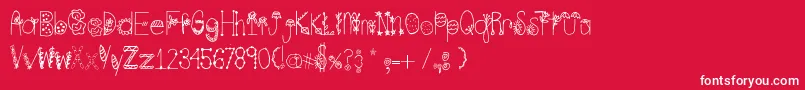 SpringTime Font – White Fonts on Red Background