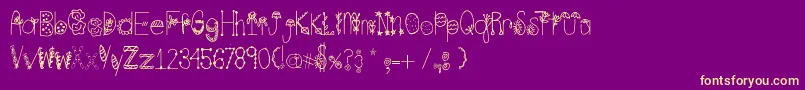 SpringTime Font – Yellow Fonts on Purple Background