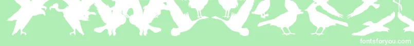 Czcionka BirdsOfAFeather – białe czcionki na zielonym tle