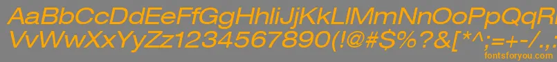 Heaveneticaextd5Oblsh Font – Orange Fonts on Gray Background