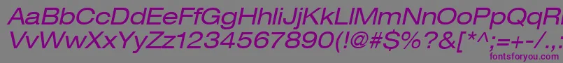 Heaveneticaextd5Oblsh Font – Purple Fonts on Gray Background