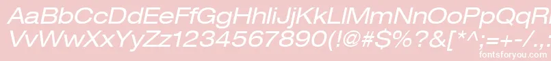 Heaveneticaextd5Oblsh Font – White Fonts on Pink Background