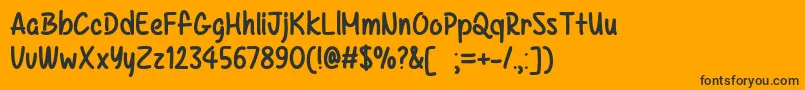 MfKazincbarcika Font – Black Fonts on Orange Background