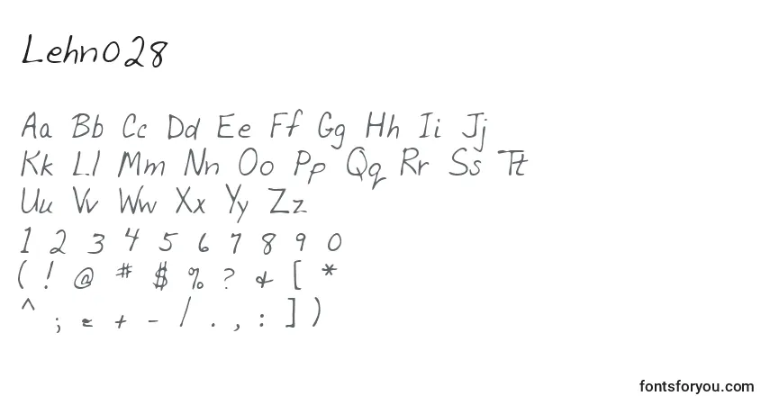 Schriftart Lehn028 – Alphabet, Zahlen, spezielle Symbole