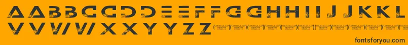 Outerspacemilitia Font – Black Fonts on Orange Background