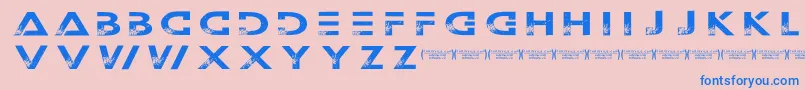 Outerspacemilitia Font – Blue Fonts on Pink Background