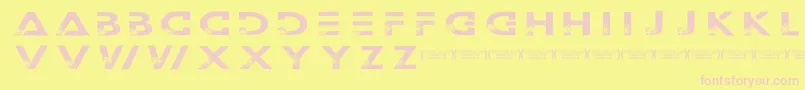 Outerspacemilitia Font – Pink Fonts on Yellow Background