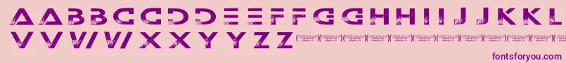 Outerspacemilitia Font – Purple Fonts on Pink Background