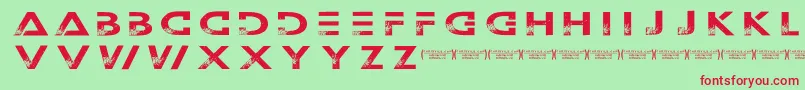 Outerspacemilitia Font – Red Fonts on Green Background
