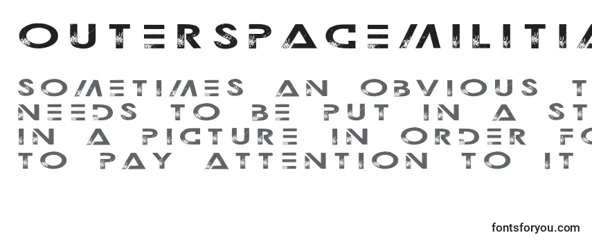 Schriftart Outerspacemilitia