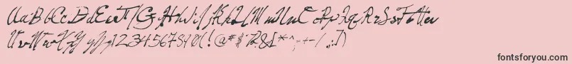 PenFrenzy Font – Black Fonts on Pink Background