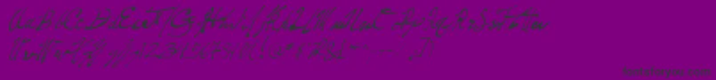PenFrenzy Font – Black Fonts on Purple Background