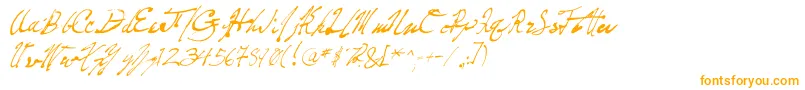 PenFrenzy Font – Orange Fonts on White Background