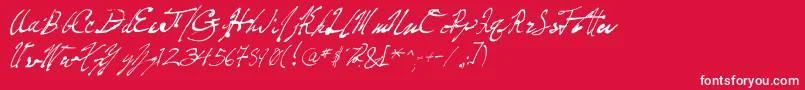 PenFrenzy Font – White Fonts on Red Background