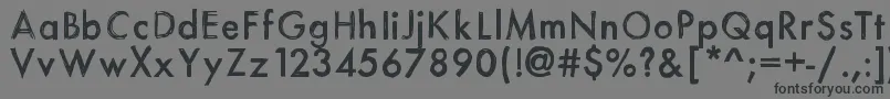 Шрифт Itsasketch – чёрные шрифты на сером фоне