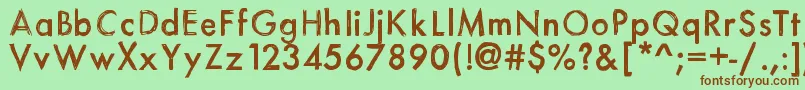 Itsasketch Font – Brown Fonts on Green Background